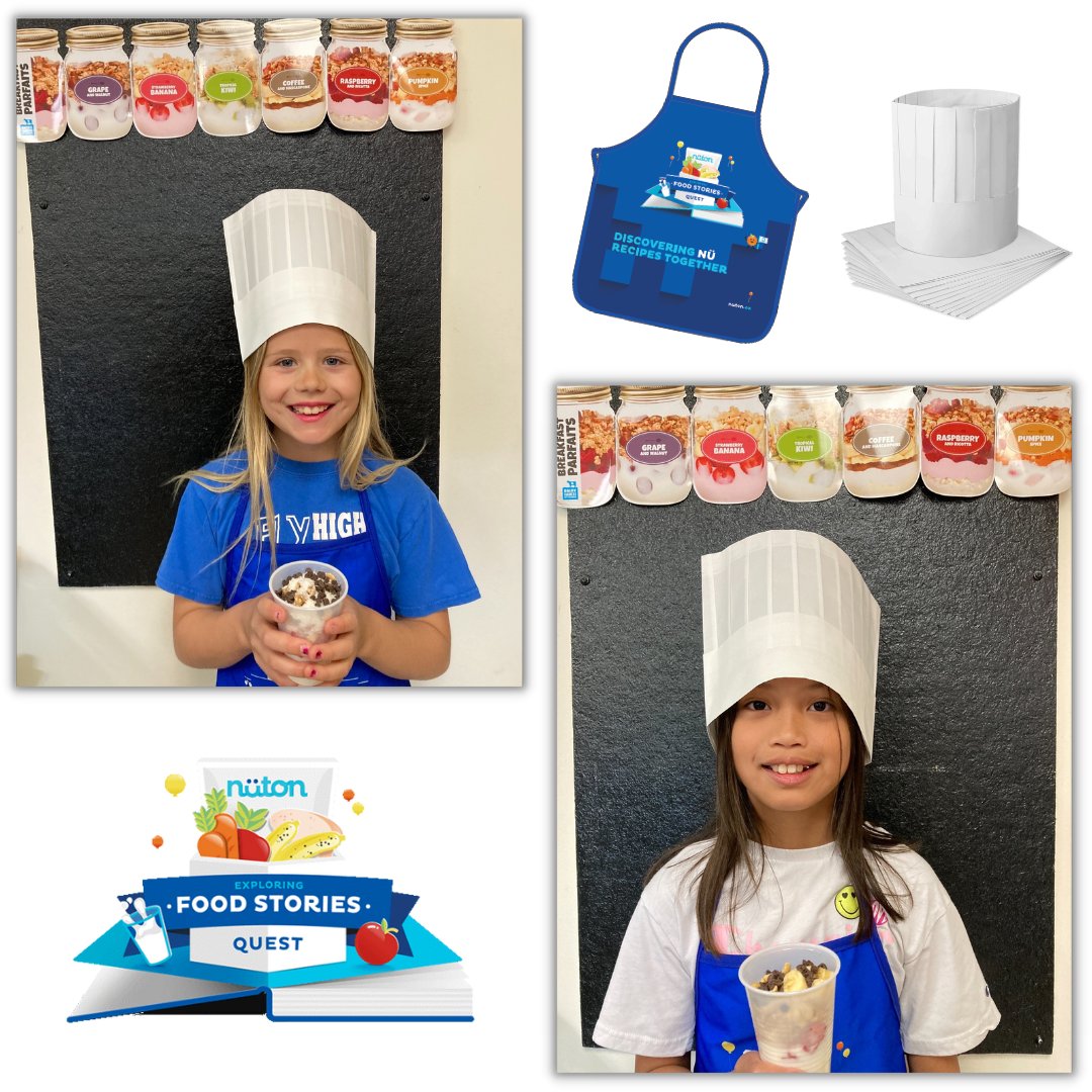 teachnutrMB's tweet photo. Shout out to Lori Noonan's class at Tanner's Crossing School for sharing these awesome photos highlighting your experience with Exploring Food Stories Quest! 💙⁠ Each student is decked out in a chef hat and apron and ready to explore food.
⁠
https://t.co/uTsP9n2WRX https://t.co/REtxg6rCMa