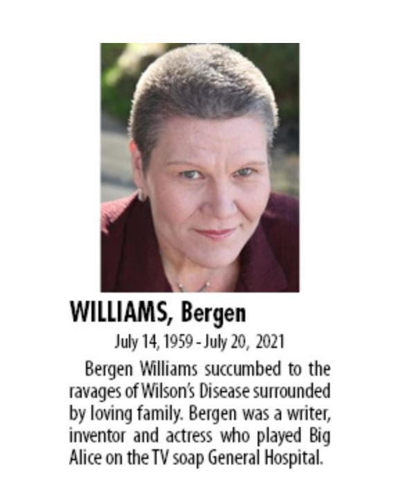 SpaceEcologist's tweet photo. It’s been one year since you left us dear sister @bergenw . I still can’t believe it though I held you as you took your last breath. I love you forever and every day❤️ #GeneralHospital #WilsonsDisease #Sisters https://t.co/tFjWsV3t9c
