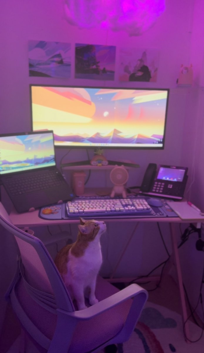 Polenink's tweet photo. Les presumo mi oficina por que me gusta mucho! Sobre todo la nube 🥹 #cloffice #homeoffice #kawaii #stevenuniverse https://t.co/XxGieViWNs