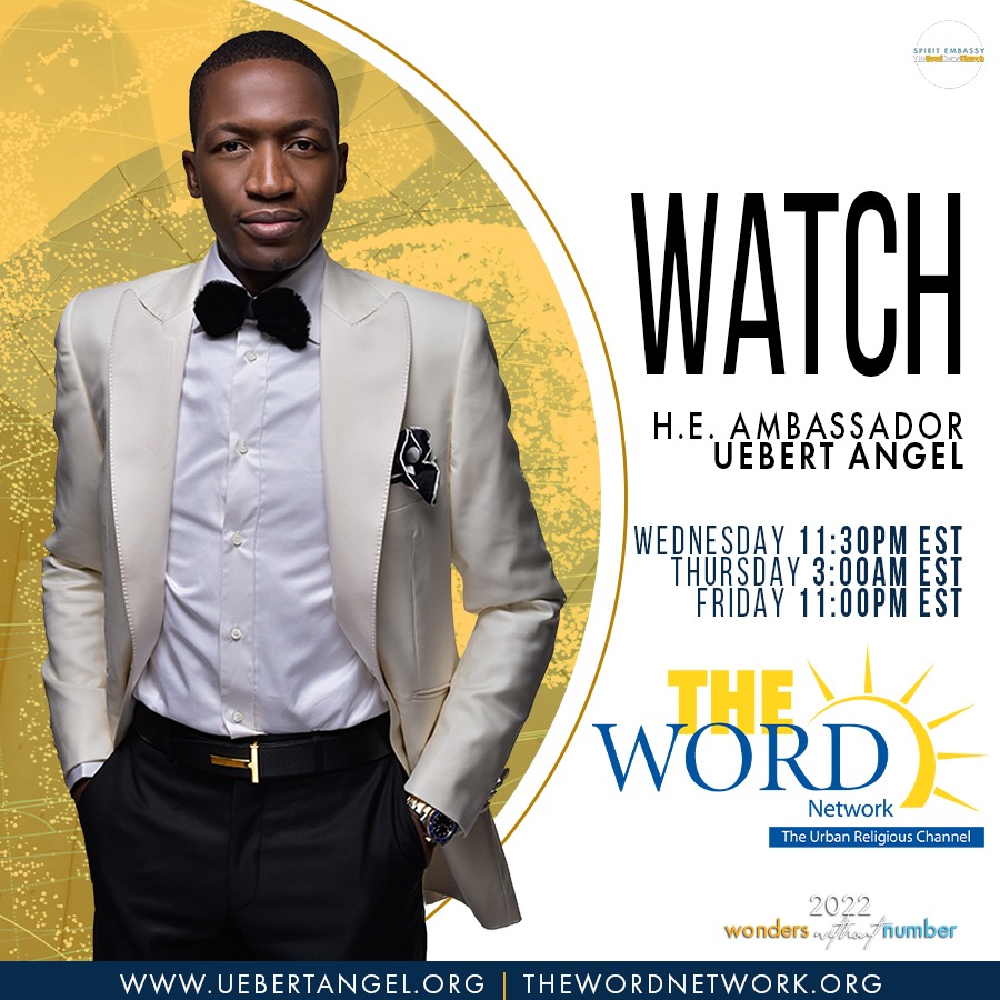 UebertAngel's tweet photo. Live on The Word Network Every Wednesday 11.30PM EST, Thursday 3.00AM EST and Friday 11.00PM EST - H.E Ambassador Uebert Angel
Tune in for your dose of The Word and remember to share with someone!
.
.
.
.
#thewordnetwork #uebertangel #goodnews #world #jesus #god https://t.co/rHu7qAZVac
