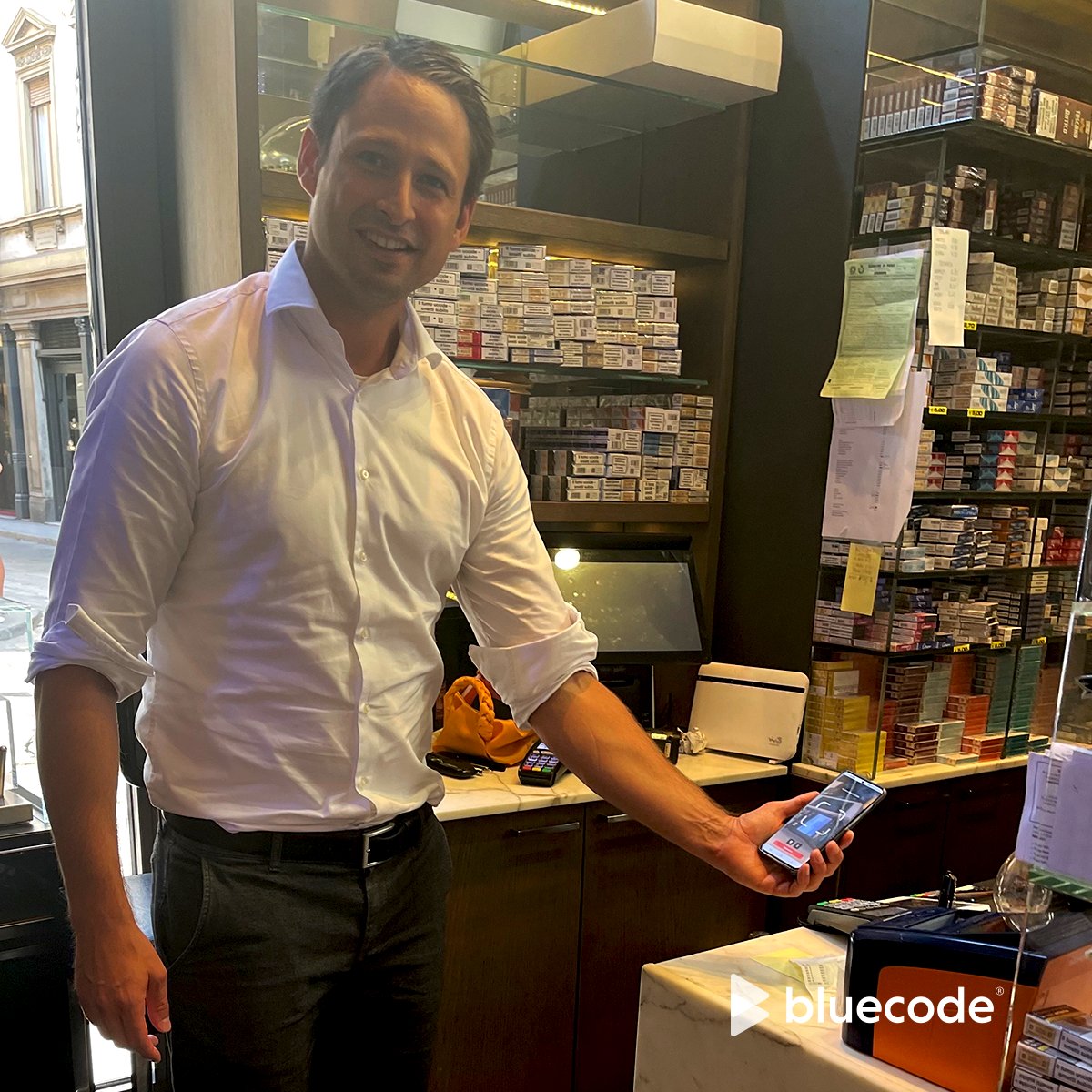 bluecodepayment's tweet photo. Today was a good day for Bluecode, BANCOMAT Pay and TWINT!
We are happy to announce the first successful live payment with #Bluecode at a #BANCOMATPay merchant in the center of Milan. This is not only an important milestone for us mobile payment providers, but also for #EMPSA. https://t.co/KwsAGopbf1