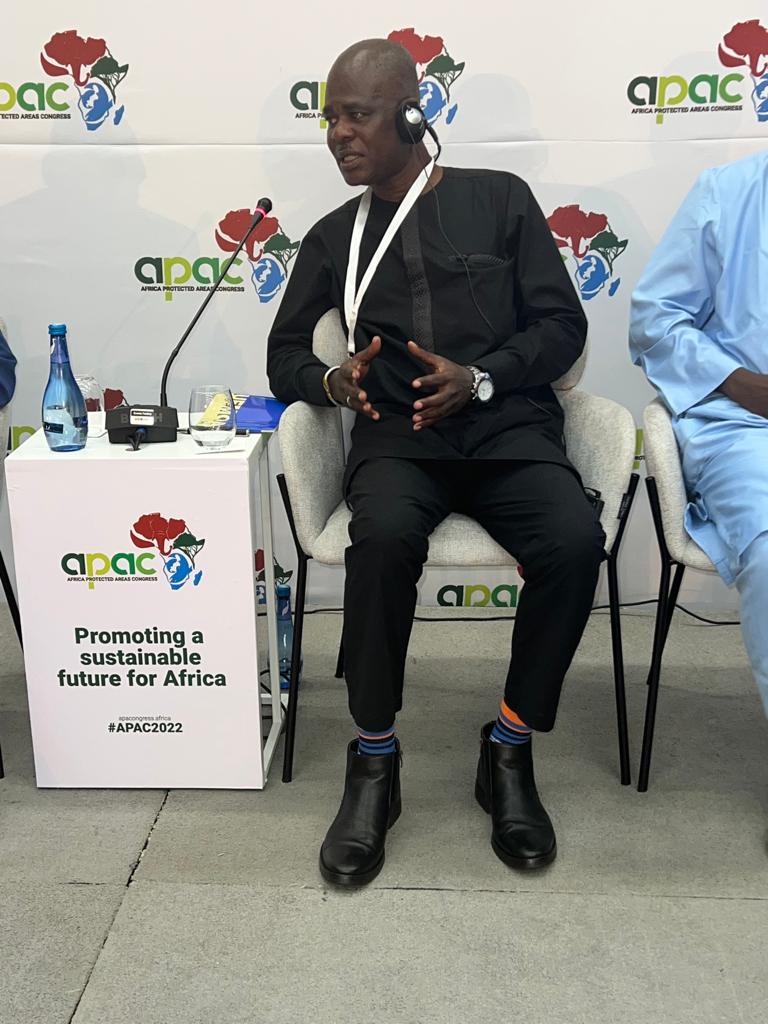 Protected areas are nowadays becoming ecological islands, said Christian Atsu, Operations Manager @Ghana Wildlife. He shared a unique experience of protected area management with a focus on sustainable community development in Ghana. #CSE #APAC2022 #BIOPAMA #UEMOA #IUCN