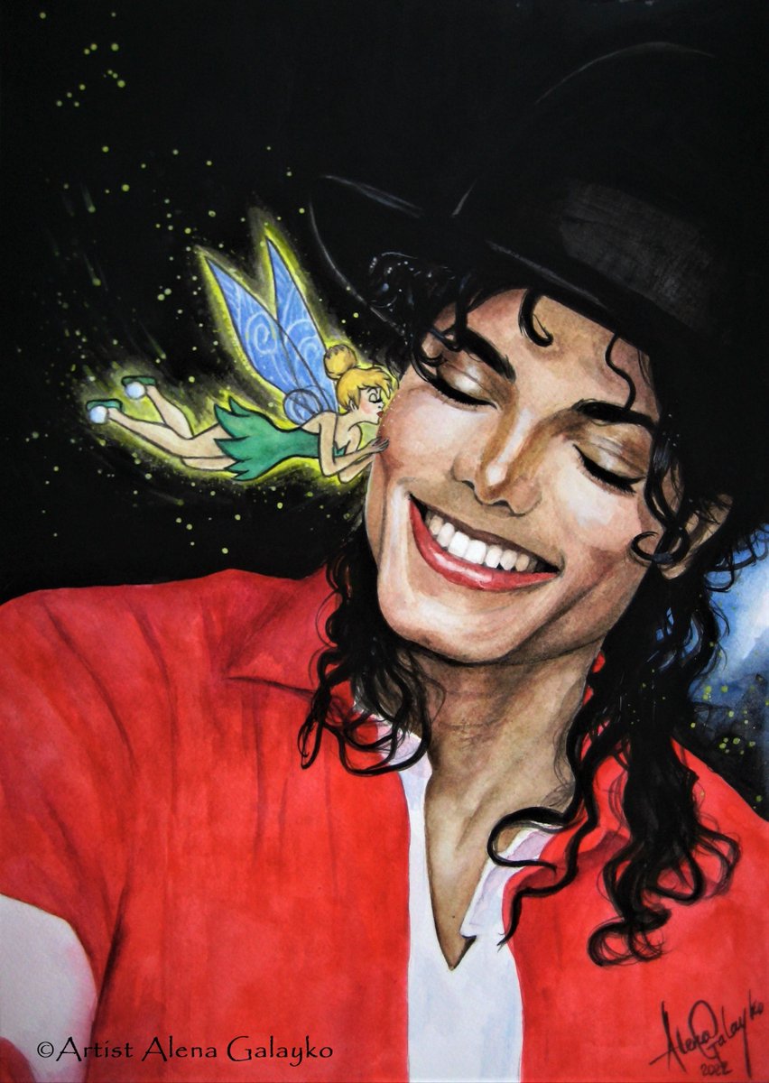 Alena_Galayko's tweet image. 🌟"TINKERBELL's KISS" 🌟😘
Finished watercolor painting,on paper.Size 11.7x16.5 inches(30x42 cm)
#michaeljackson #aquarelle #mj #moonwalker #kingofpop #watercolorart #watercolor #historyera #mjackson #realisticart #fineart #michaeljacksonart #Tinkerbell #PeterPan #mjfam #mjfans