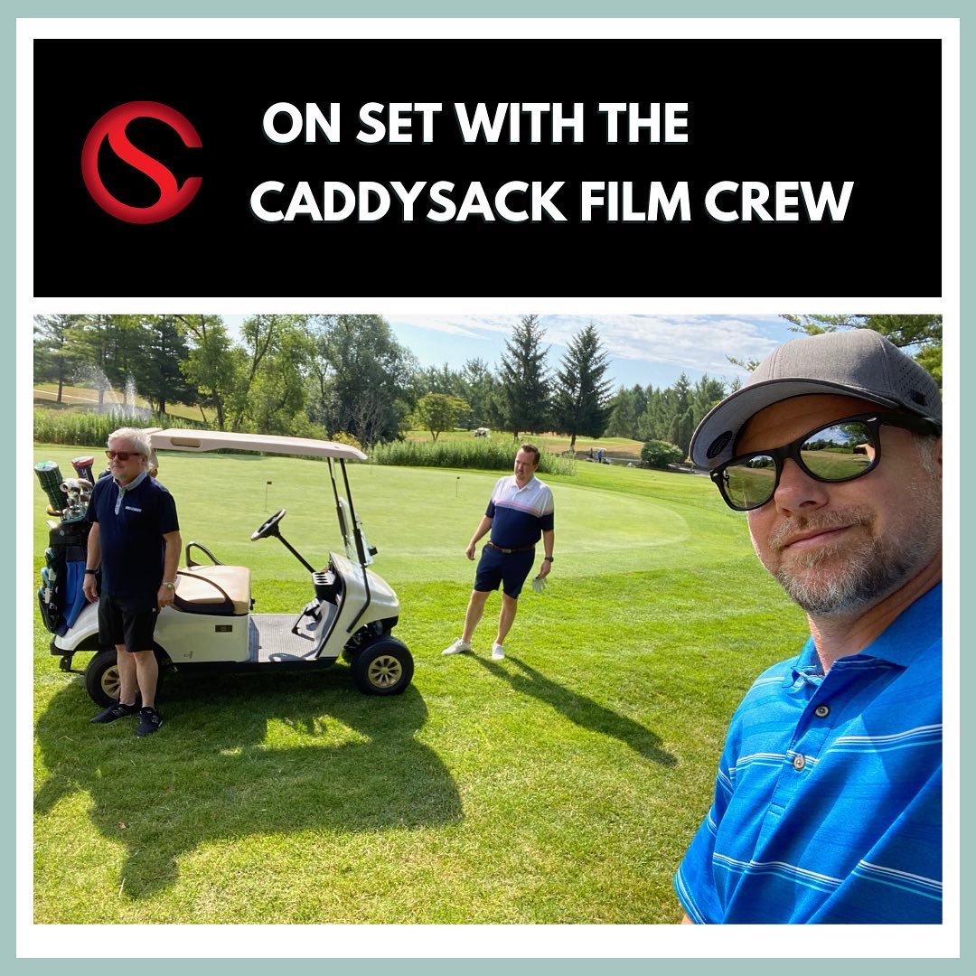 caddysack's tweet photo. On set, shooting the first of many CADDYSACK promos! ⛳️🏌️#caddysackgolf #caddysackers https://t.co/SC13K7NdJv
