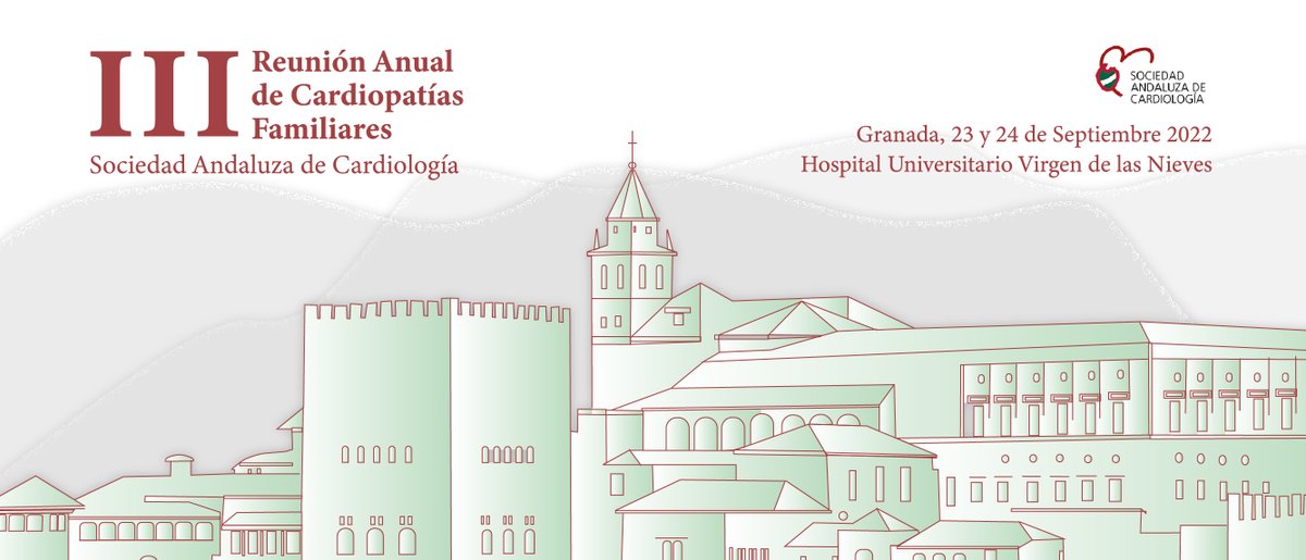 📆 23 y 24 de septiembre de 2022 
📍Granada (salón de actos <a href="/hospital_hvn/">HUVN</a>)
III Jornadas de Casos Clínicos en Cardiopatías Familiares de la <a href="/SACardiologia/">SACardiología</a> 

Casos, interactividad, educación
Inscripción gratuita en la web 
Envía tu caso a 📩cfhuvn@gmail.com,
reunioncardiopatias.com