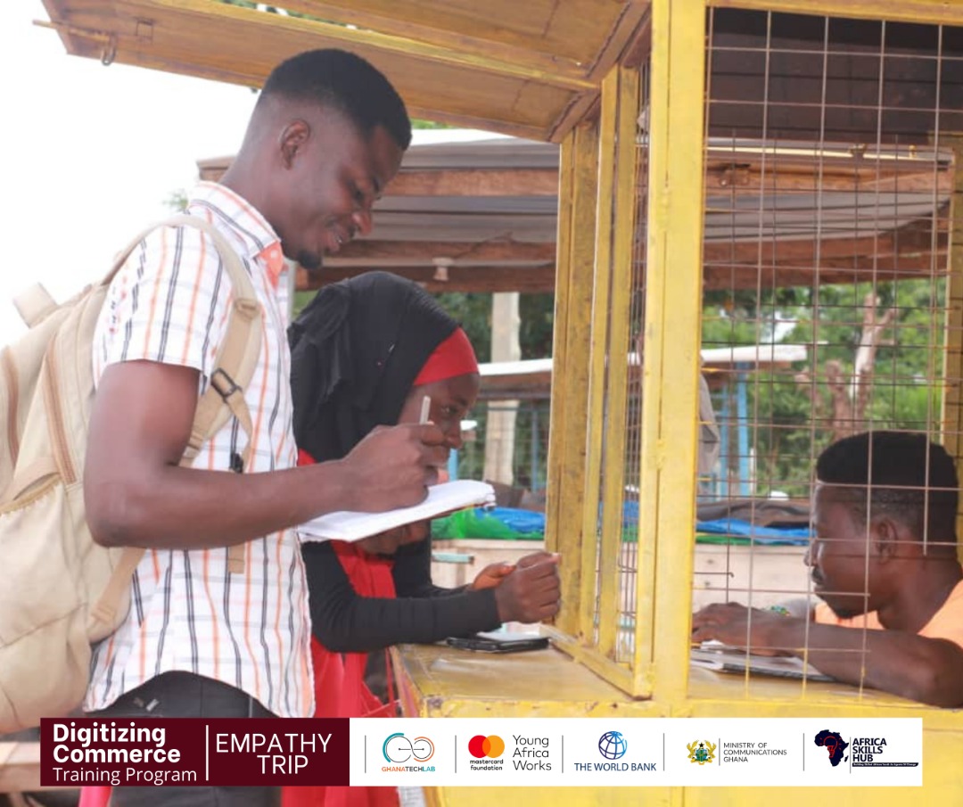 AfricaSkillsHub's tweet image. Under the @GhanaTechLab Base Innovation Program, trainees embarked on an empathy trip as part of the #DigitizingCommerce training activities.
The trip aimed to assist trainees in developing potent problem-solving skills to design creative solutions in their communities
#ASHImpact