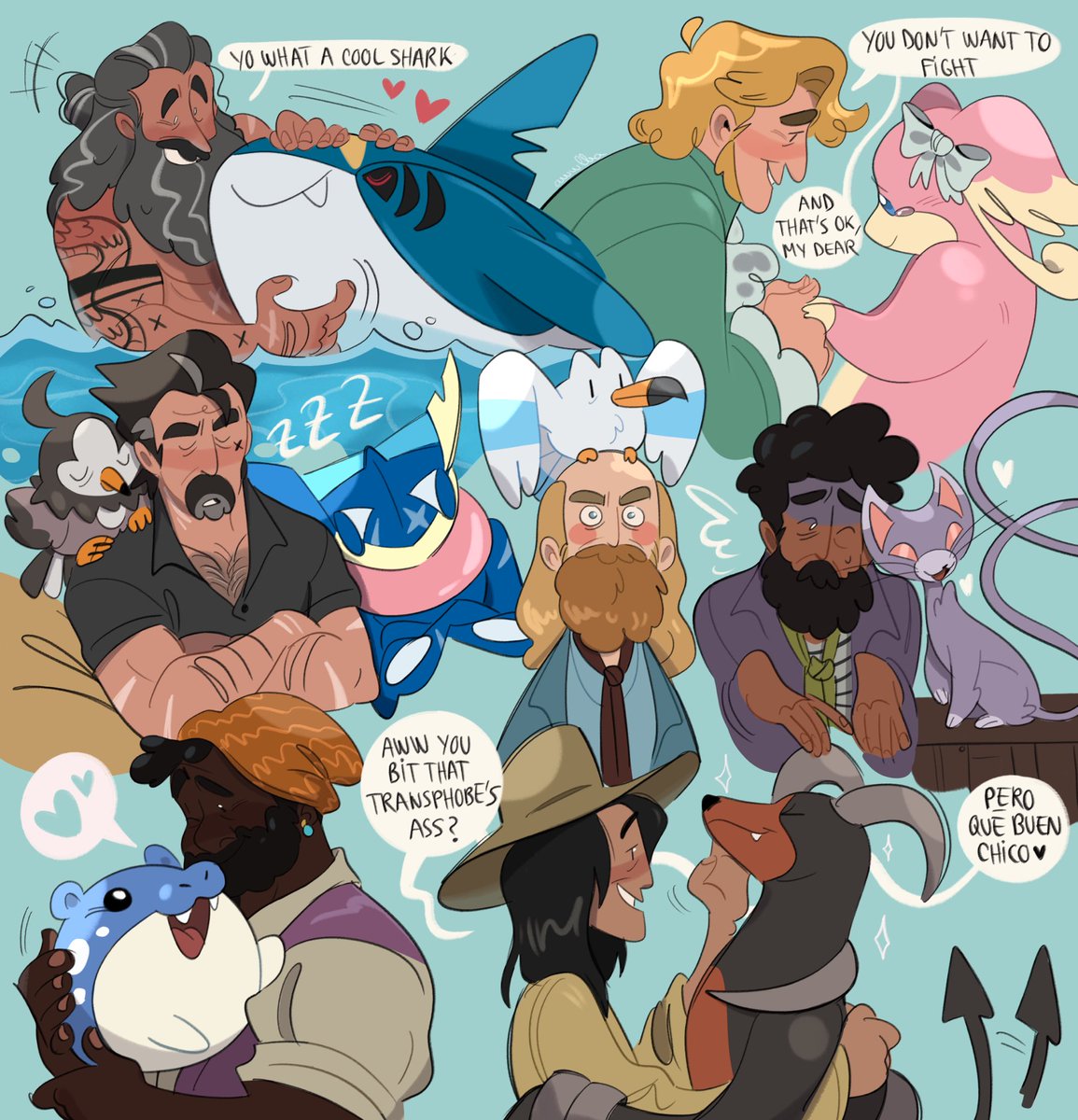 pokemon are allowed on board!!⛵️ #OurFlagMeansDeath #Pokemon