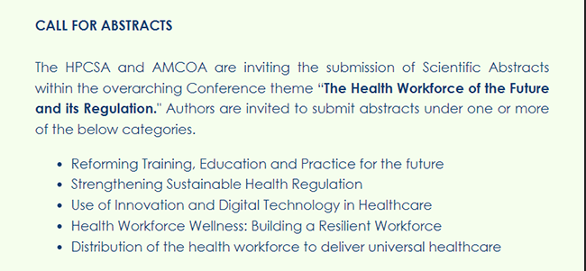 AMCOA Conference 2022 Call for Abstracts
visit amcoa2022.co.za