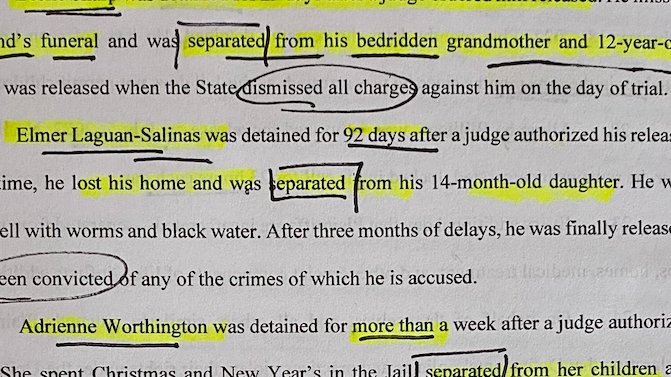 Elmer Laguan-Salinas was detained for 92 days after a judge authorized his release.  During this time he lost his home &amp; was separated from his 14-month-old daughter. He was  housed in a cell with worms and black water. After three months of delays, he was finally released.