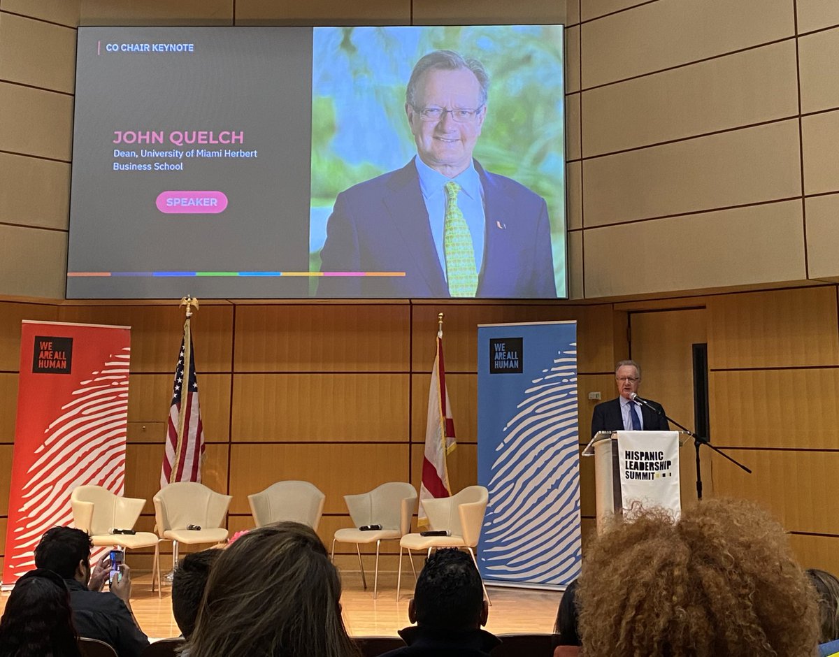 XimenaTrade's tweet photo. At the Southeast Regional #HispanicLeadershipSummit hosted by @WeAreAllHuman and @TheHispanicStar at @MiamiHerbert. Claudia Romo Edelman kicked it off with an eye-opening presentation on the #Latinx community and Dean John Quelch highlighted UM’s focus on the community. https://t.co/O1JOj1YfOf