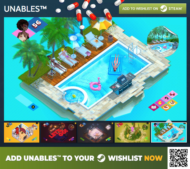 9unzstudio's tweet photo. We are on STEAM! Add UNABLES to your Wishlist here: https://t.co/WaKcSjv1Rf and tell your friends! #steam #wishlist #unables #madewithunity #gamedev #indiedev #indiegame #wishlistwednesday #steamwishlist https://t.co/T8lnx4pRK4