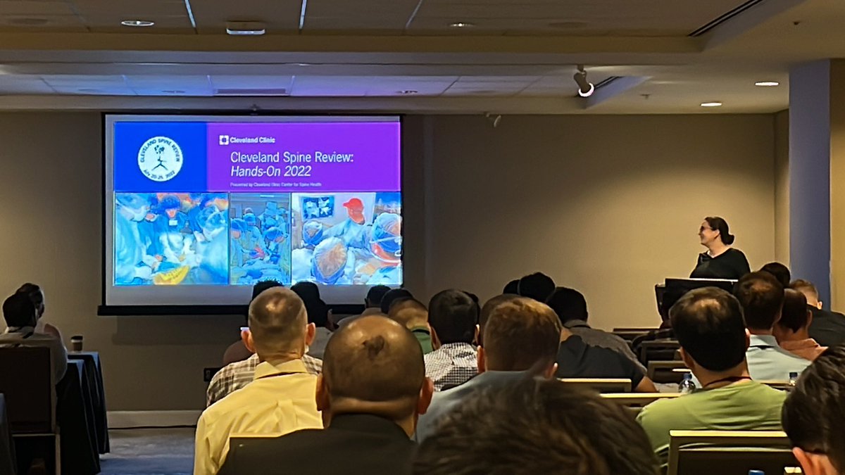 Getting my CME on at the <a href="/ClevelandClinic/">Cleveland Clinic</a> <a href="/CleSpineReview/">ClevelandSpineReview</a>.
