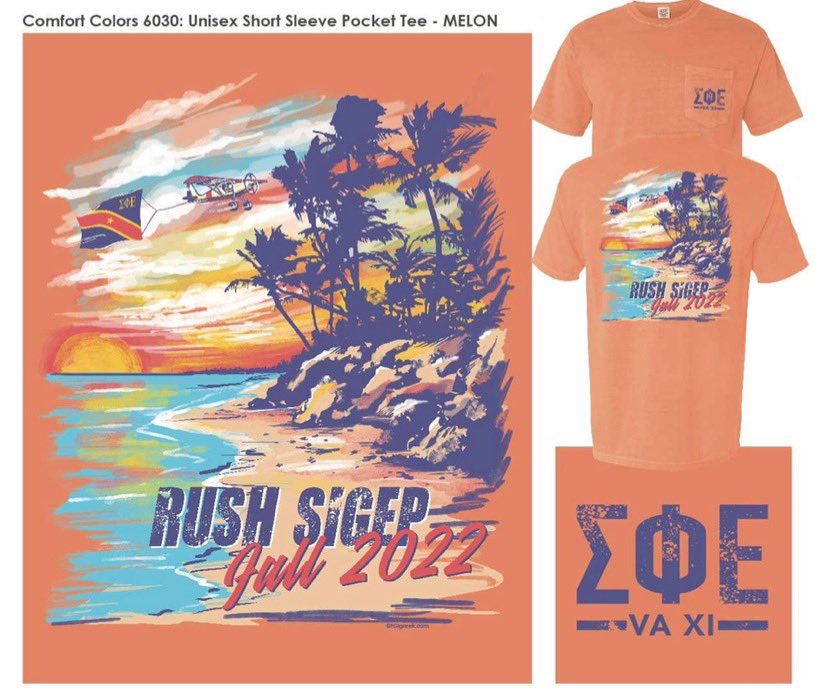 We would like to present to you our newest Fall Rush Shirts! LINK IN OUR BIO‼️
Orders End August 3rd at 9 AM! 
(message us for extensions!)
Price: $24.50
Be sure to order as soon as possible and you don't wanna miss out! See you all soon and can't wait for a great Rush Season!