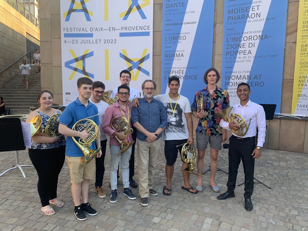 tonoflips's tweet photo. Lovely to be back in Aix with @londonsymphonyorchestra coaching these brave horns-rite of spring https://t.co/vtCQt52gPz