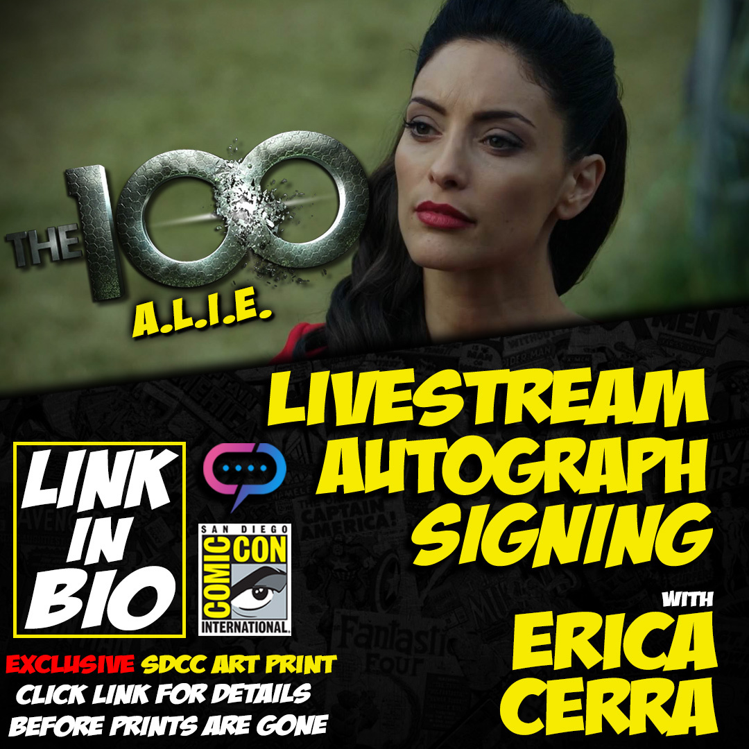 @ericacerra will be #livestreaming as a virtual guest at @Comic_Con exclusively at the Streamily and @roddenberry Entertainment Booth. Order your SDCC exclusive prints today at streamily.com/EricaCerra #SDCC #SanDiegoComicCon #ComicCon #Streamily #Live #EricaCerra #Supernatural