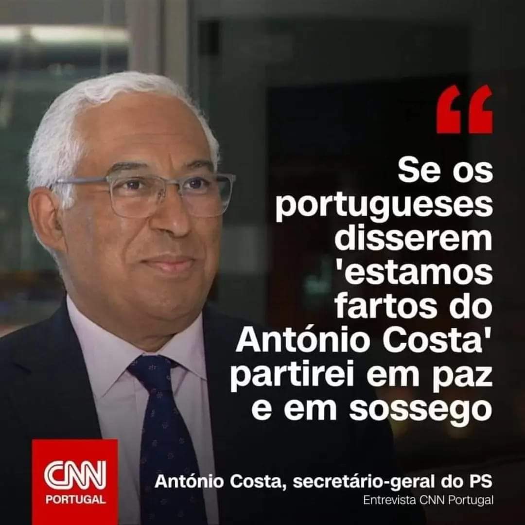 Eu estou farto? Quem está comigo?
'' CAMÕES JÁ FUROU O OUTRO OLHO PARA NÃO VER ESTÁ DESGRAÇA''