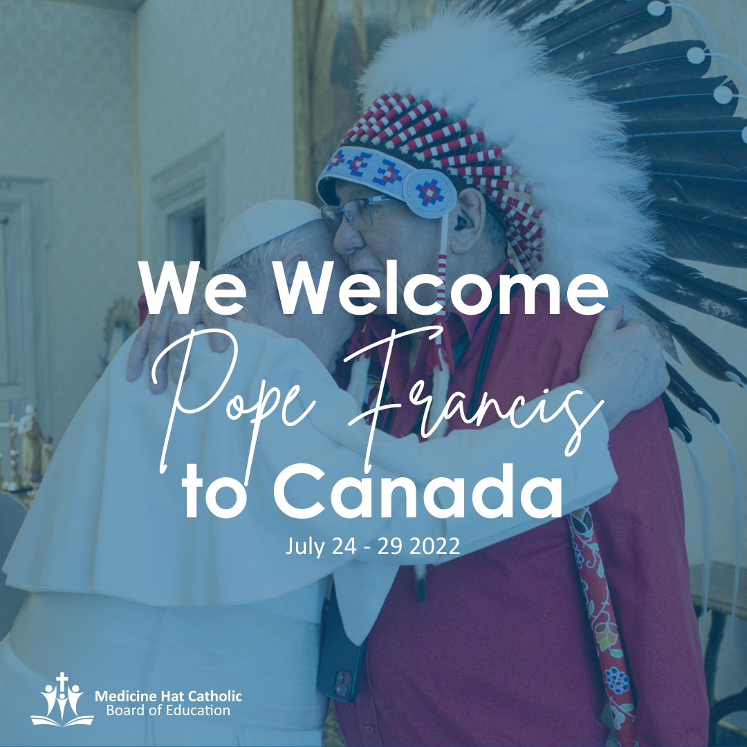 MHCatholic's tweet photo. We are looking forward to welcoming Pope Francis to Canada as he visits the Indigenous community, for more information, please visit https://t.co/HjuSzswe1m

@Pontifex  @calgarydiocese https://t.co/wJu4J1eKg7