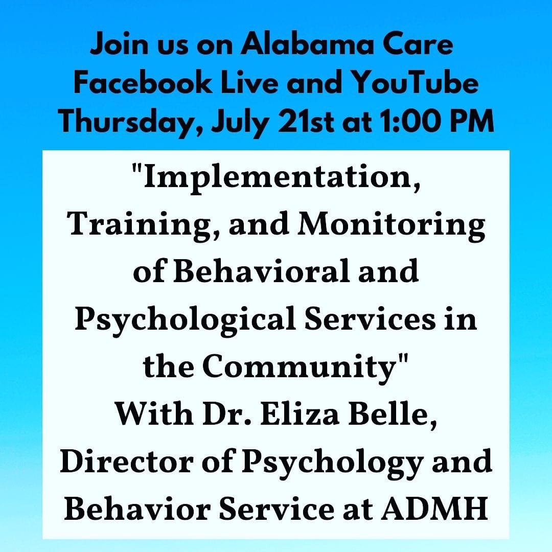 ALMentalHealth's tweet photo. Join us tomorrow at 1pm! https://t.co/xeDKUaJu1Q #dd #cooccurring https://t.co/tDEzifQXL8