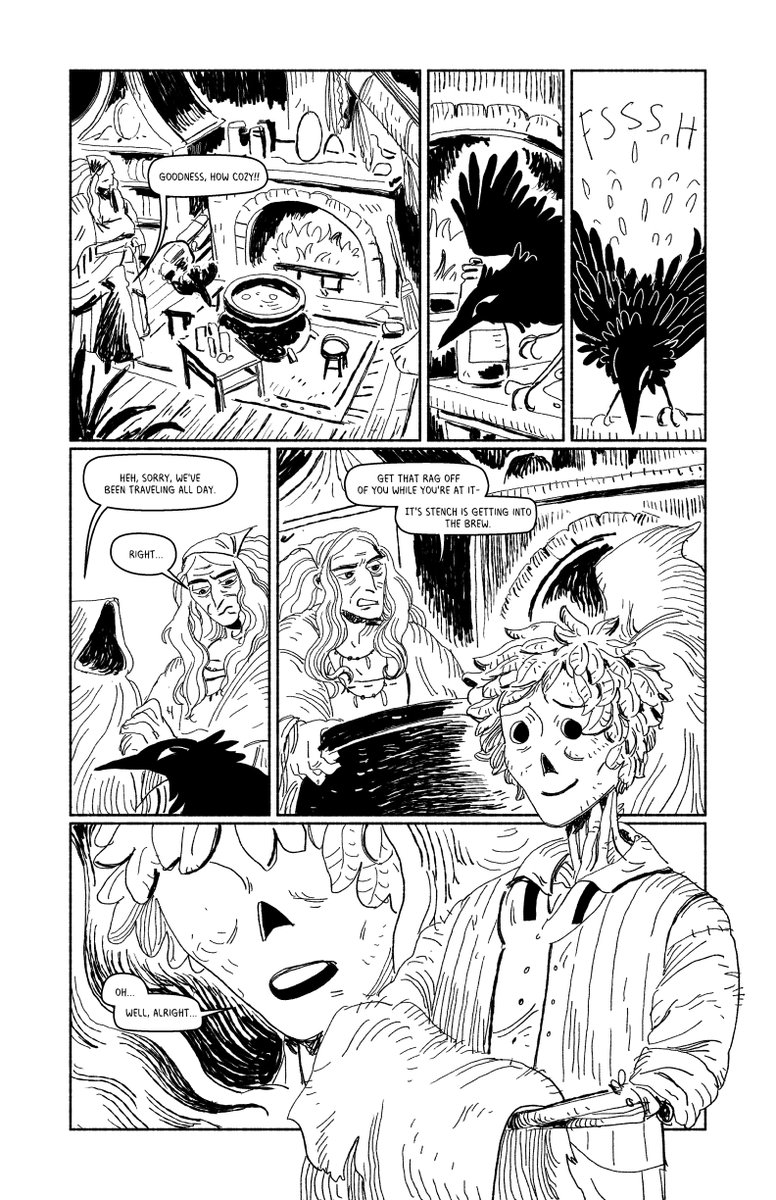 Been working on the inking for my comic for the @SBComicsFair and I'm really happy so far! Here's a preview of the first four pages! 