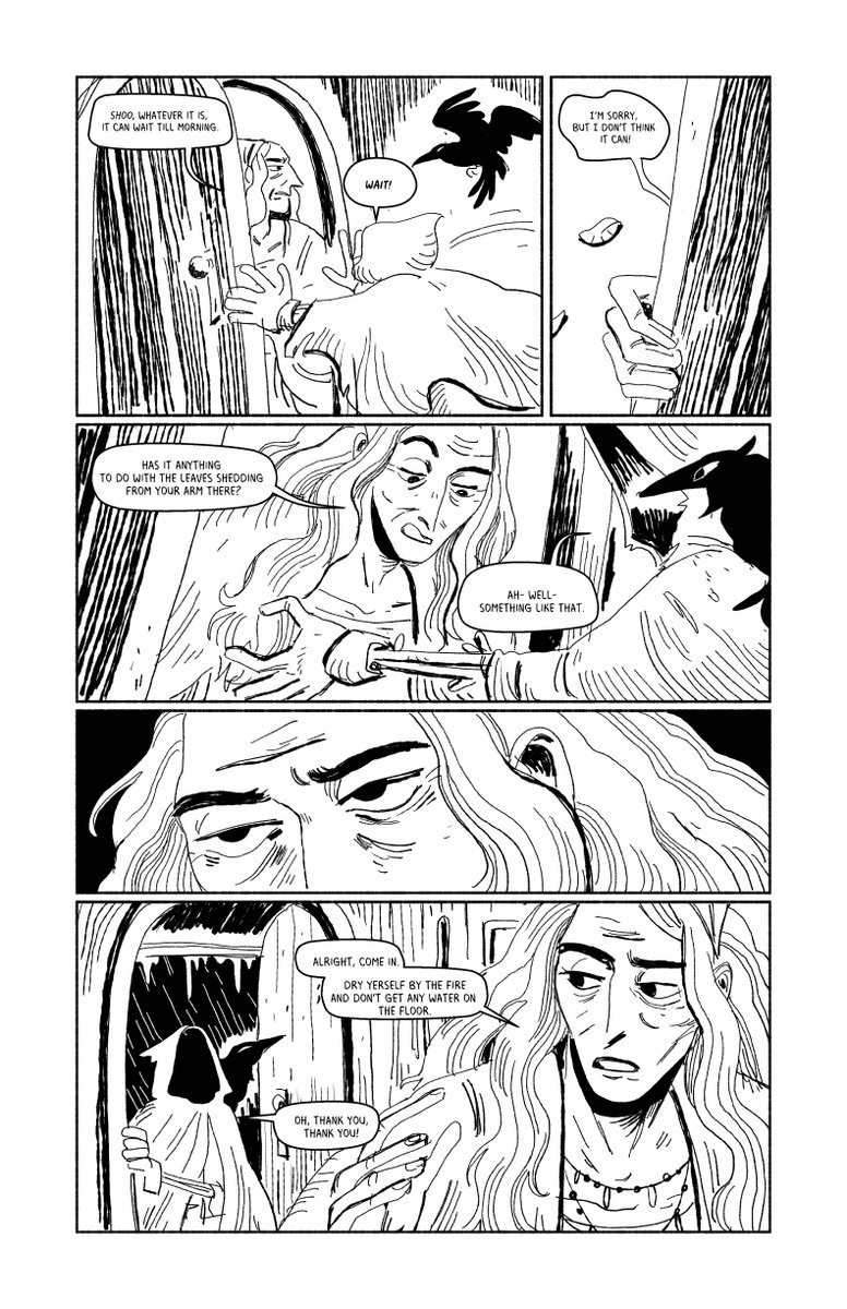 Been working on the inking for my comic for the @SBComicsFair and I'm really happy so far! Here's a preview of the first four pages! 