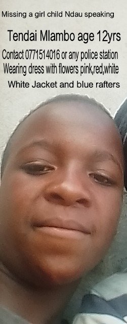 PapaJoha3's tweet photo. She went missing around 9am today 20 July 2022 in Ushewekunze  she was never seen again until now... Please send to as many groups that u can hopefully we might find her... If u have any info pliz inbox or contact 0771514016 https://t.co/fkU1BEnViC