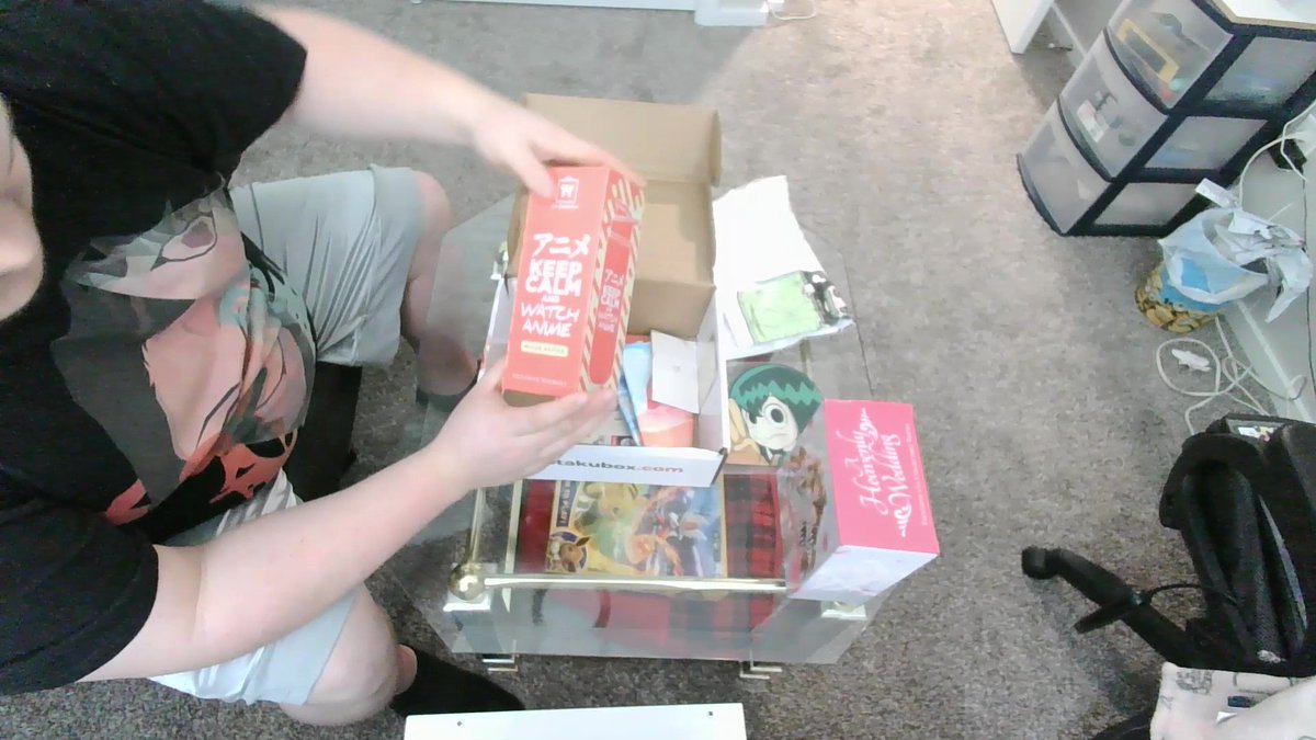 LoganScreen's tweet image. Got my #TheOtakuBox today! I love my mystery anime loot crate :) #poorlighting