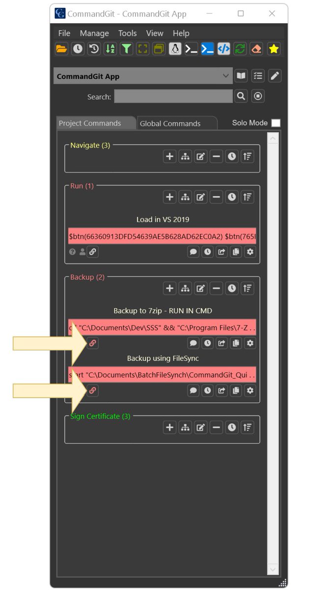 CommandGit's tweet image. Did you know that you can link #Git or other #CLI buttons across projects and categories to prevent reusing scripts?

Run groups of commands linked together.⛓️

A view of all references to a particular button is available.

#github #gitlab #powershell #WSL2