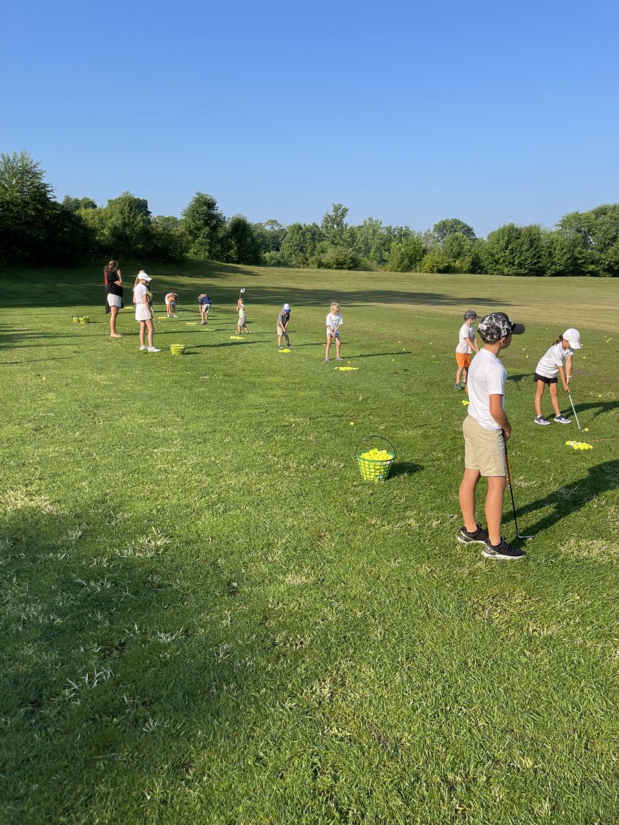 BrownsburgGolf's tweet photo. It was a hot one, but another great day of camp. Tomorrow we wrap up 6 days of camp, where we had roughly 235 kids come to at least two sessions of camp in the last couple weeks. It’s been a ton of fun and always exciting to see so many kids taking an interest in golf! https://t.co/hGfKkrsV1u