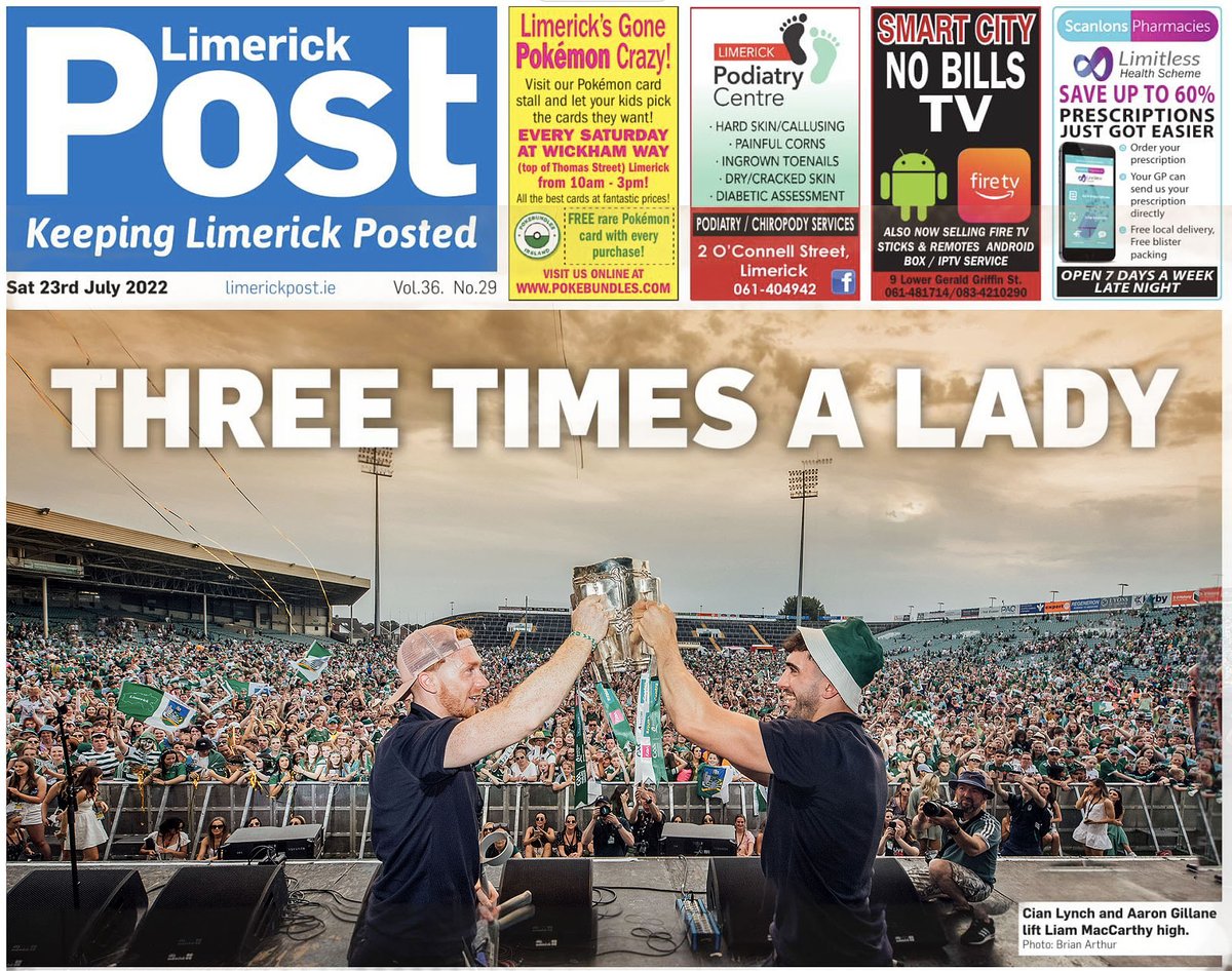 brianarthur's tweet photo. Great use of this image from the All Ireland champions homecoming in this week's @limerickpost @Limerick_ie https://t.co/T298gakrOi
