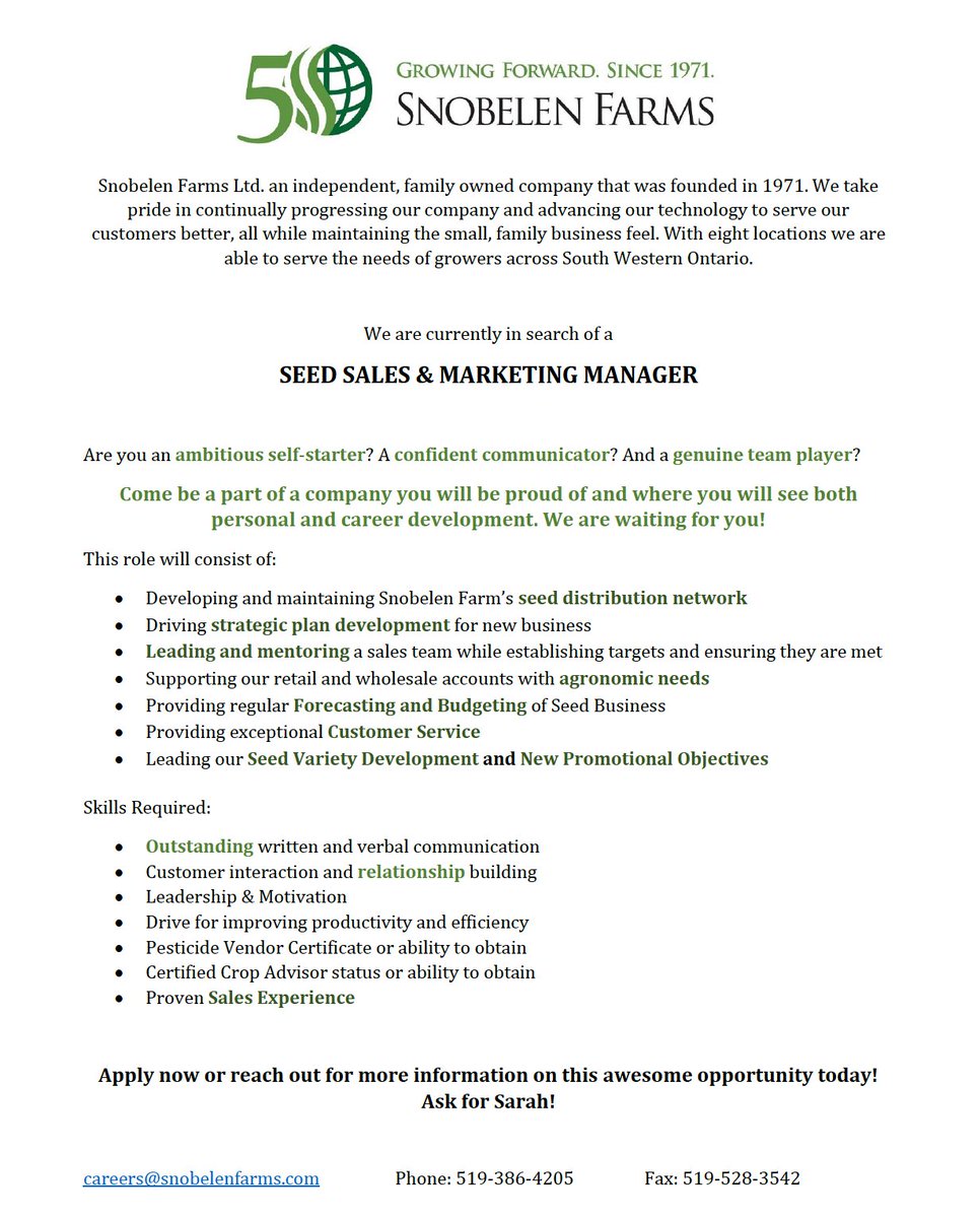 Snobelen Farms Ltd tweet media