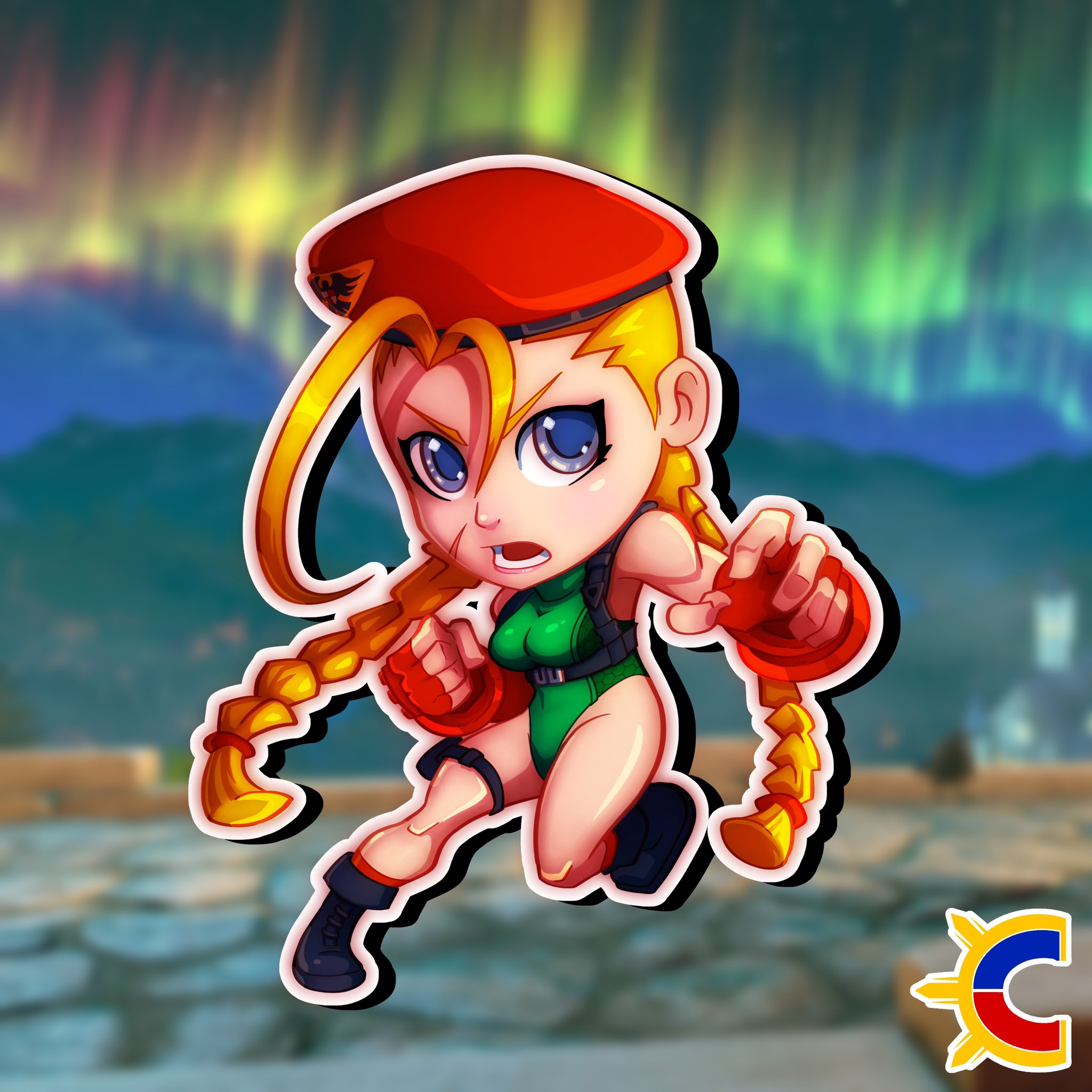 Street Fighter Stickers Cammy SF6 Chibi -  Norway