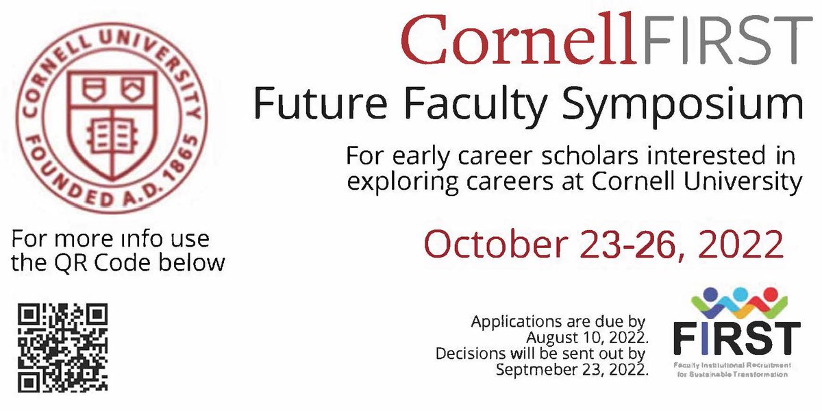 Lammerding Lab (@lammerdinglab) on Twitter photo Interested in faculty positions at Cornell? Learn more at the <a href="/CornellFirst/">Cornell FIRST Program</a> Future Faculty Symposium in October. <a href="/CornellBME/">Cornell BME</a> #BioMedicalEngineering is one of the participating departments. Applications are due by August 10, 2022. Interested in faculty positions at Cornell? Learn more at the <a href="/CornellFirst/">Cornell FIRST Program</a> Future Faculty Symposium in October. <a href="/CornellBME/">Cornell BME</a> #BioMedicalEngineering is one of the participating departments. Applications are due by August 10, 2022.