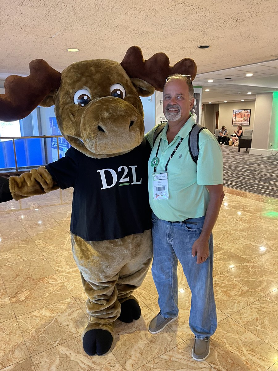 jpdunn's tweet photo. #D2LFusion Met the moose https://t.co/xZZ89z3znV