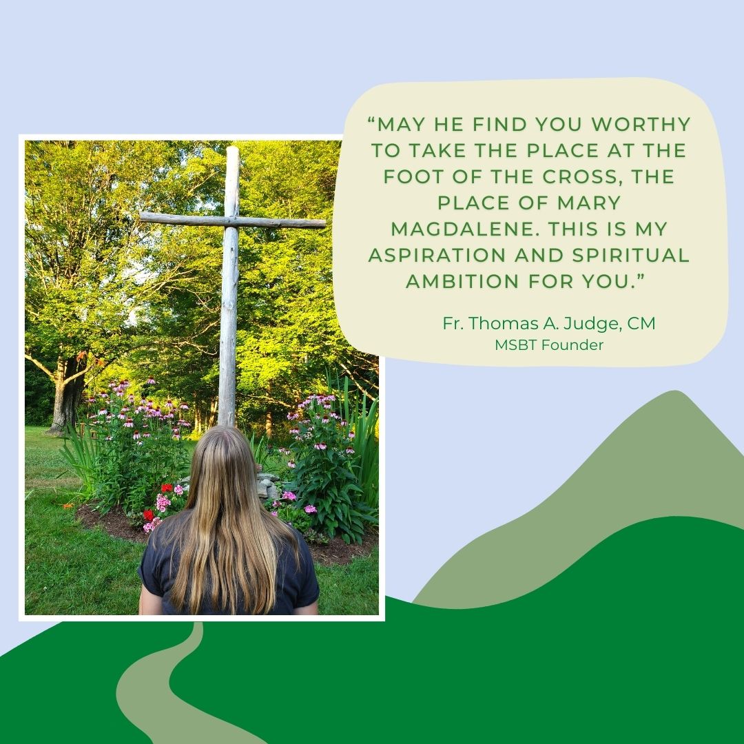 Happy Feast of St. Mary Magdalene!

“May He find you worthy to take the place at the foot of the Cross, the place of Mary Magdalene. This is my aspiration and spiritual ambition for you.”
- Fr. Thomas A. Judge, MSBT Founder
#apostle #MaryMagdalene