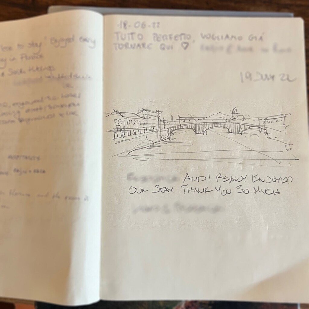 pushpd's tweet photo. Thank you #sketch #guestbook #florence #arnoriver #renaissance #cathedralforwork https://t.co/tYfsSoazSt https://t.co/FczFjLKi5h