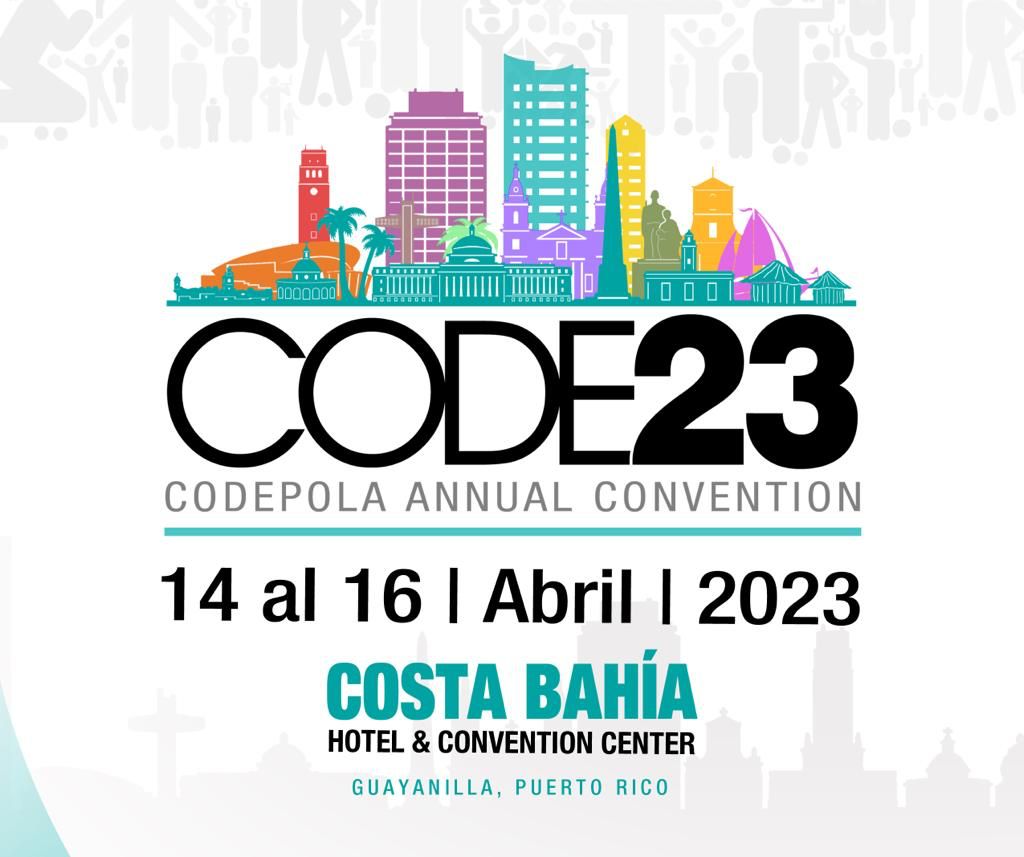 codepola's tweet image. ¿Ready para nuestra próxima convención #CODE23?
¡Así mismo! del 14 al 16 de abril de 2023 en Costa Bahía Hotel and Convention Center. Separa la fecha y participa junto a toda la familia.
Llama ahora al ☎️ 787-650-6944
#yosoycodepola  #ley168 #seguridad #serviciolegal