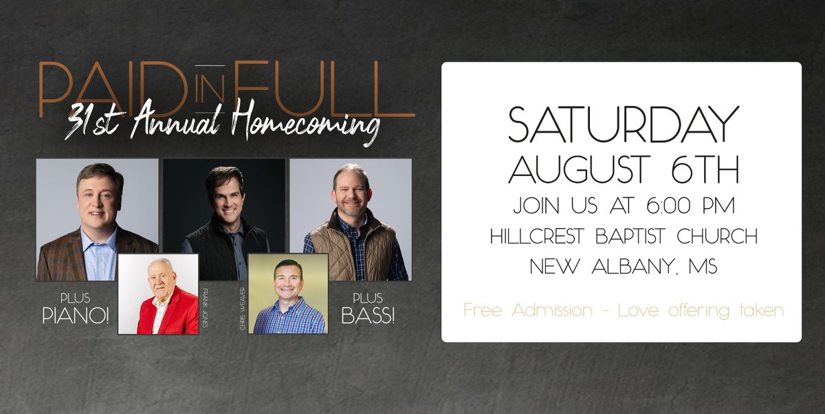 piftrio's tweet photo. PIF Homecoming August 6th! - https://t.co/lvMHFdAAoK https://t.co/pZPvFfasd9