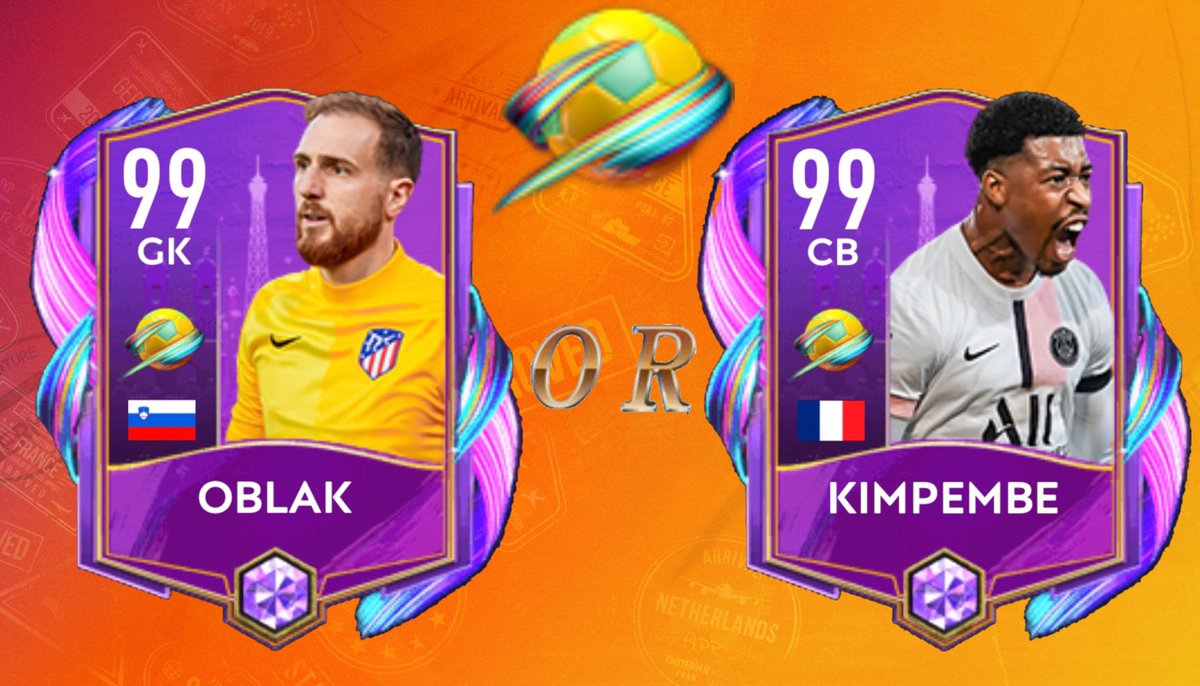 Nakata767's tweet photo. GIVEAWAY ! Big thanks to @EAFIFAMOBILE for sponsoring special Summer Vacation Oblak or Kimpembe !

To enter:
• Follow @Nakata767 and @EAFIFAMOBILE
• Like and retweet
• Share your favorite transfer in this summer 

Winner will be randomly chosen in 24 hours, good luck ! https://t.co/FHKZ9zTiAN