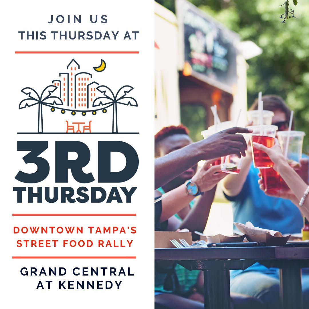 TampaStreetcar's tweet photo. Enjoy gourmet food trucks TOMORROW at @GCAKennedy! Hop off at #Publix Station.
#3rdThursday is held from 6PM-10PM. ๐๐ฎ๐
๐https://t.co/NAWA2Ymyjr https://t.co/doBtVwUk1J