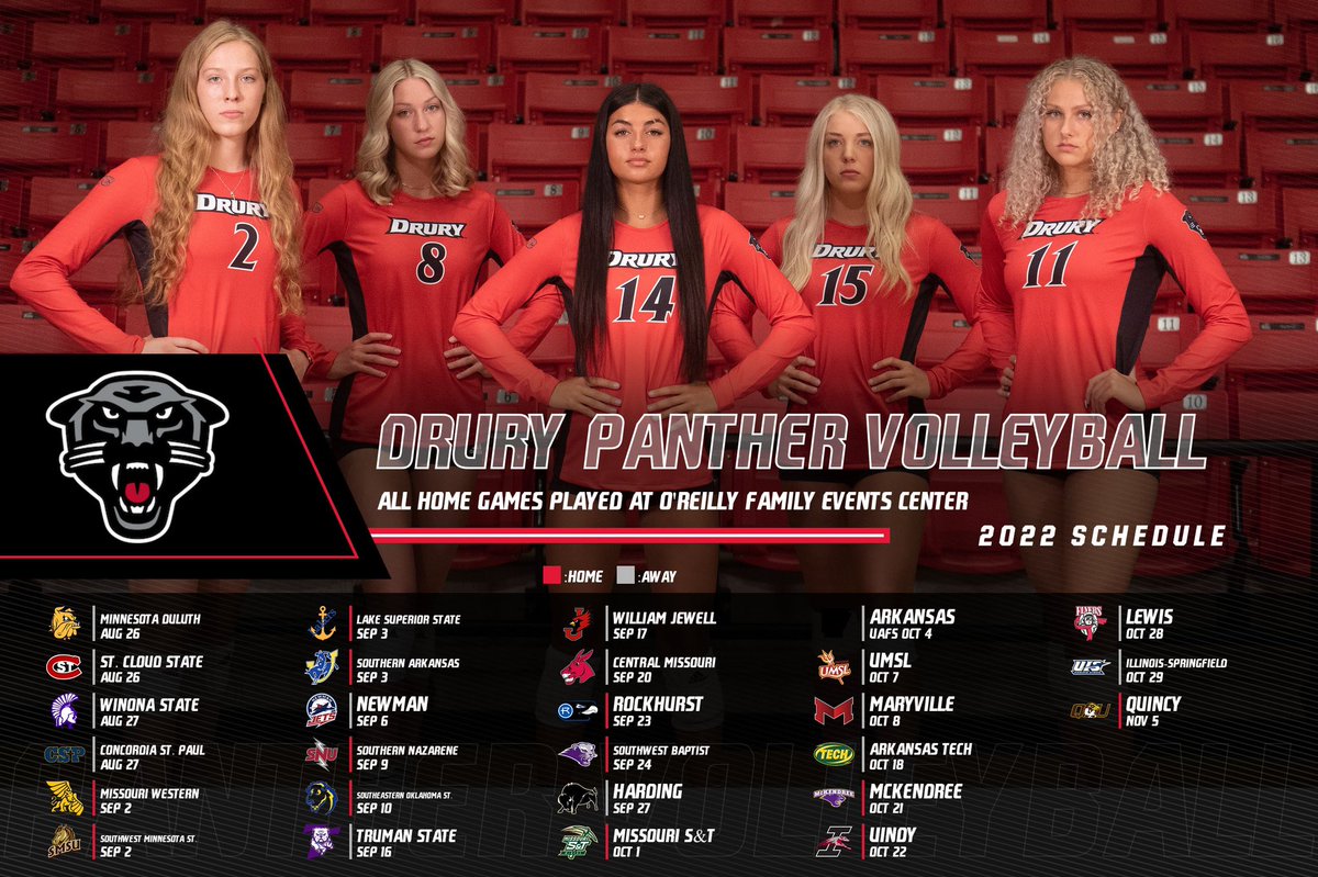 🚨Mark those Calendars!🚨

2022 Fall Schedule is here &amp; we are ready to get back on the court! We can’t wait to see you all in the stands! 🐾🏐

#PantherPride