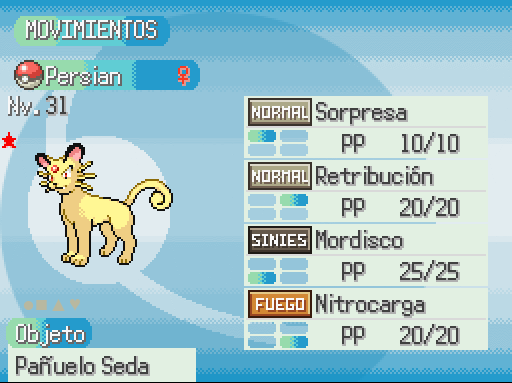 DraslayIX's tweet photo. Un Persian variocolor (a ver, los colores ya tal...) y un Sandslash con Pokérus en la misma sesión de juego en Pokémon Añil, y en nuzlocke (sí sí, los dos han sido primeros Pokémon de ruta, claro). ¿Qué probabilidades había, @Eric_Lostie ?😆 https://t.co/StMHkPQi8R
