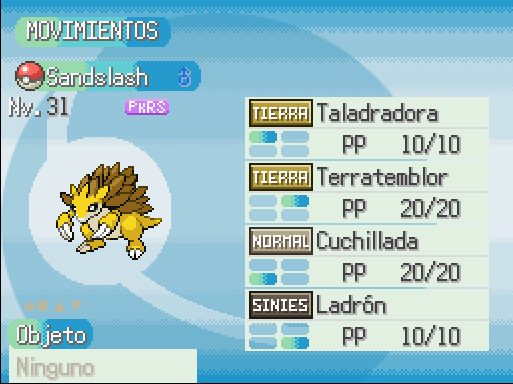 DraslayIX's tweet photo. Un Persian variocolor (a ver, los colores ya tal...) y un Sandslash con Pokérus en la misma sesión de juego en Pokémon Añil, y en nuzlocke (sí sí, los dos han sido primeros Pokémon de ruta, claro). ¿Qué probabilidades había, @Eric_Lostie ?😆 https://t.co/StMHkPQi8R