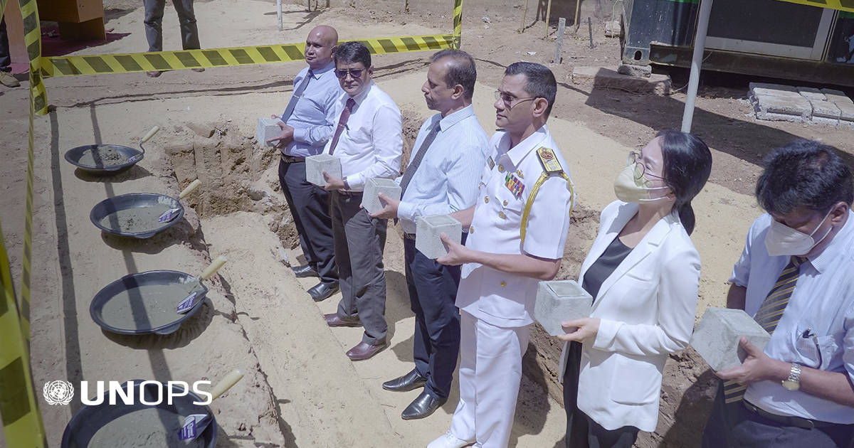 UNOPS's tweet photo. In #SriLanka, we’re working with the Ministry of Agriculture to construct a new plant quarantine service building in Seaport, Colombo with funding from @KOICASriLanka 
 
The new infrastructure will help strengthen the agricultural sector &amp; enhance export competitiveness https://t.co/dRcyPKpWyo