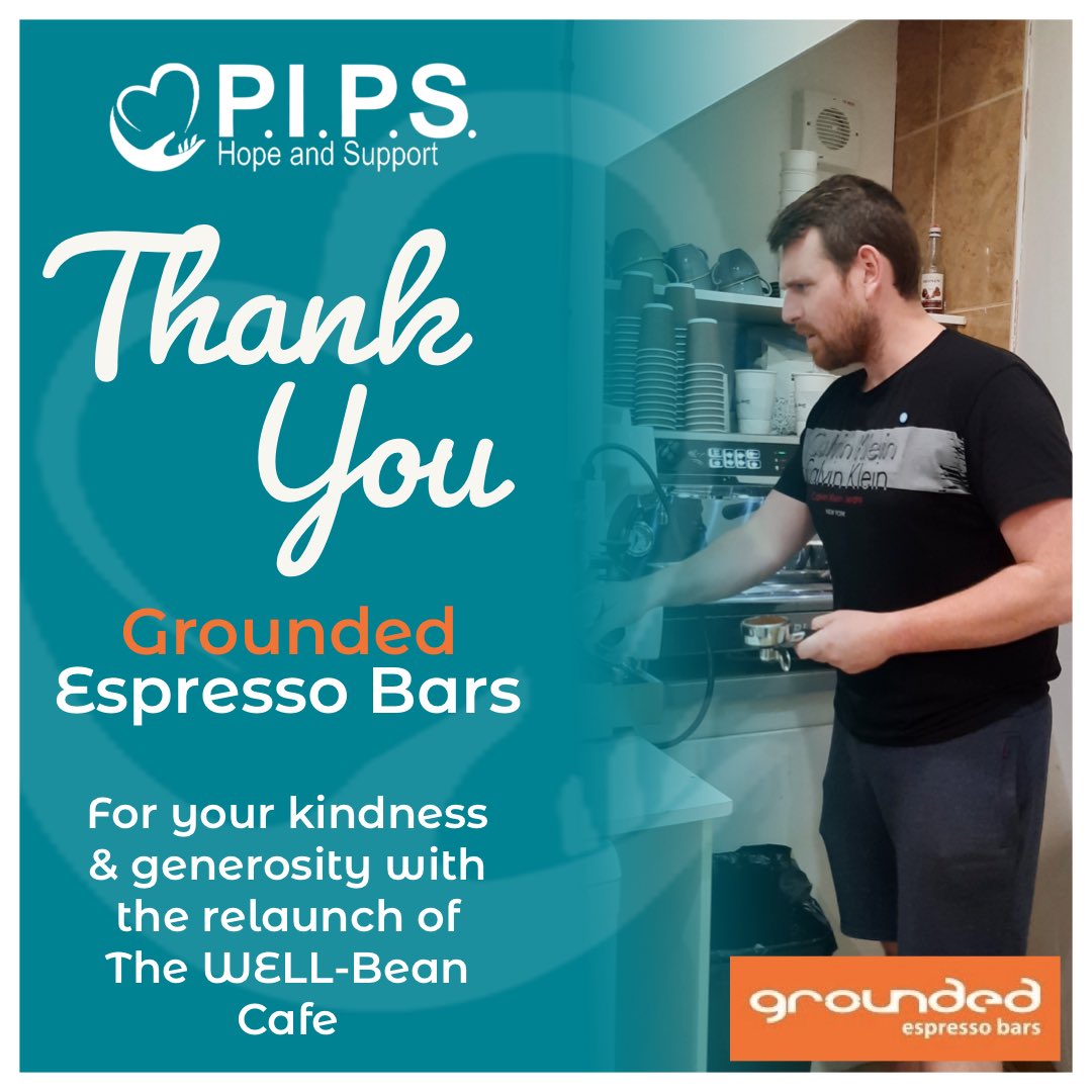 PIPS Hope & Support (@pipshopesupport) on Twitter photo Huge thanks to local biz <a href="/GroundedEBars/">Grounded</a> for their generosity & support with <a href="/TheWELLBeanCaf1/">The WELL-Bean Cafe</a> relaunch.
Barista, Patrick McMahon was on hand the entirety preparing delicious speciality coffees for all guests.
We're grateful for the continued support <a href="/GraemeFinegan/">Graeme Finegan</a> & team!
💙😍 Huge thanks to local biz <a href="/GroundedEBars/">Grounded</a> for their generosity & support with <a href="/TheWELLBeanCaf1/">The WELL-Bean Cafe</a> relaunch.
Barista, Patrick McMahon was on hand the entirety preparing delicious speciality coffees for all guests.
We're grateful for the continued support <a href="/GraemeFinegan/">Graeme Finegan</a> & team!
💙😍