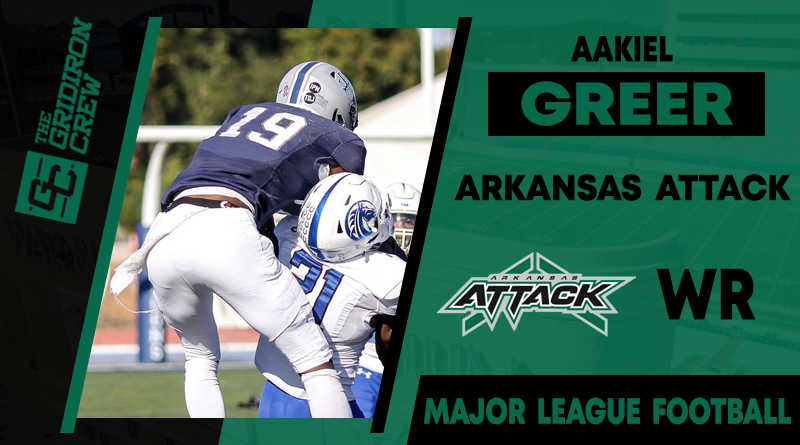 One of our Class of 2022 Pro Prospects, Aakiel Greer @I_am_AG3, was listed by @insideMLFB as one of the top 10 players to watch on the Arkansas Attack in the @MLFBofficial this season. #MLFB Top 10: sportsgamblingpodcast.com/2022/07/19/top… Pro Prospect Interview: thegridironcrew.com/aakiel-greer-2…