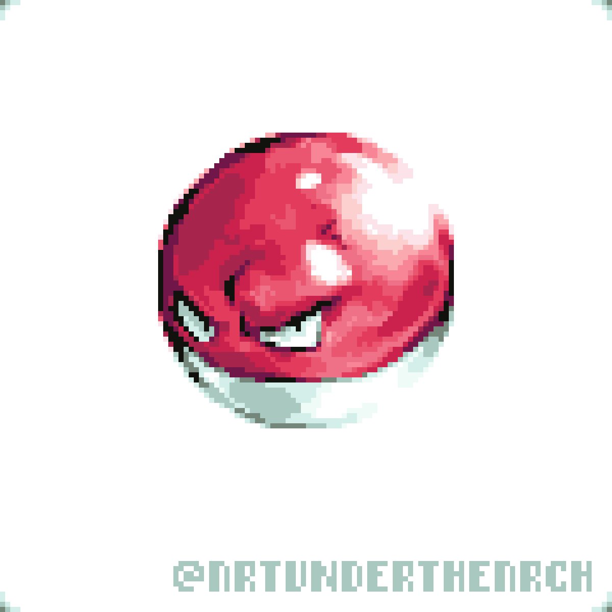 Hey, look! A wild mimic!… oh wait, I mean a wild Voltorb⚡️

Keep an eye out for some wild ghost Pokémon, I hear they’re coming out 👀👻

#pixelart #Pokemon