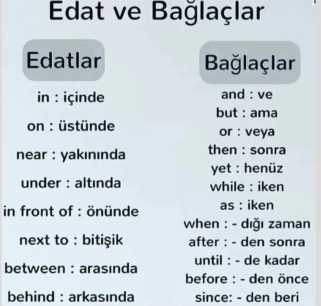 açıklama dışında göç ingilizce edatlar