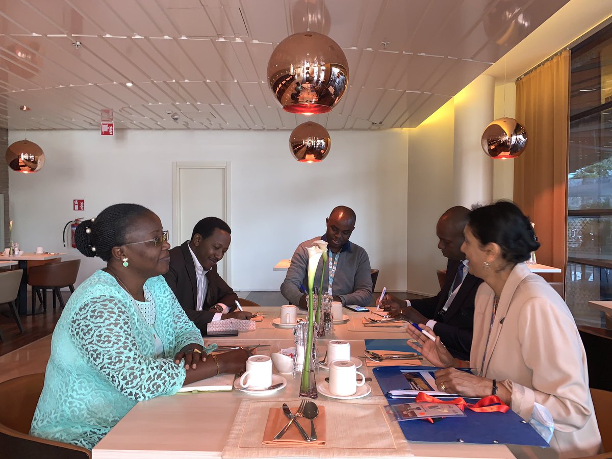 EnvironmentRw's tweet photo. Early today at #APAC2022, Minister  @Mujajeanne had a billateral meeting with Dr. Shamila Nair-Bedouelle, the Assistant DG for Natural Sciences @UNESCO. They discussed water management technologies and how #Rwanda can champion ecohydrology and biodiversity conservation. https://t.co/moK0vTkzat
