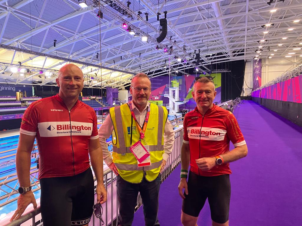 Day 3 &amp; 84 miles of cycling done <a href="/msbillington/">Mark Smith</a> &amp; <a href="/st_billington/">Simon Thrift</a> finish the day at Sandwell Aquatics Centre. 

We are proud to be part of this project with <a href="/WatesGroup/">Wates Group</a> for <a href="/sandwellcouncil/">Sandwell Council</a> &amp; <a href="/birminghamcg22/">Birmingham 2022</a>. Big thank you to Joanna Rolfe &amp; Paul Reynolds.

justgiving.com/crowdfunding/n…