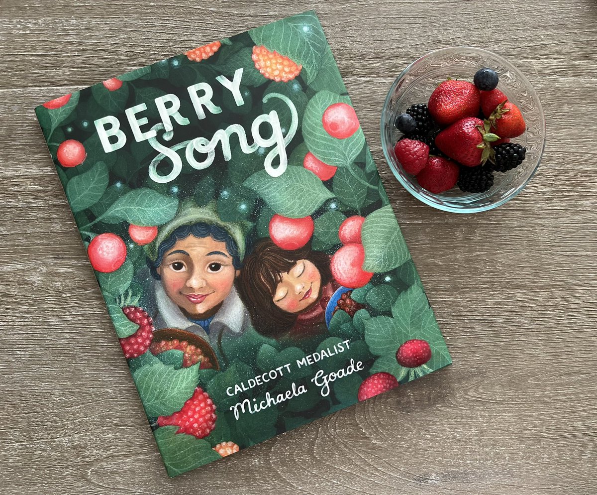 I’m blown away by BERRY SONG 🍓🫐by @MichaelaGoade @LittleBrownYR A joyful celebration of our connectedness to nature 🌱🌊 a beautiful journey of a girl & her grandmother & the Tlingit way of life—“rooted in respect, balance, & reciprocity.” Breathtaking. This book sings!💗✨